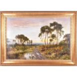 Daniel Sherrin (1868-1940) British, 'Eventide', (titled verso), a pastoral landscape, oil on canvas,
