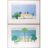 Paul Hogarth OBE R.A. (1917-2000) British, two limited edition signed prints, 'Villa by the Sea' (