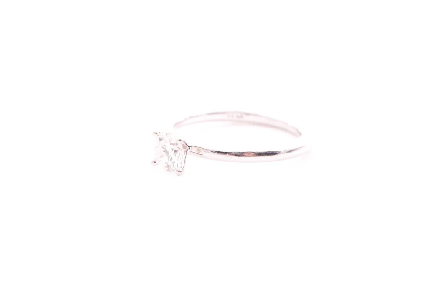 An 18ct white gold and solitaire diamond ring, set with a round brilliant-cut diamond, approximate - Image 3 of 5