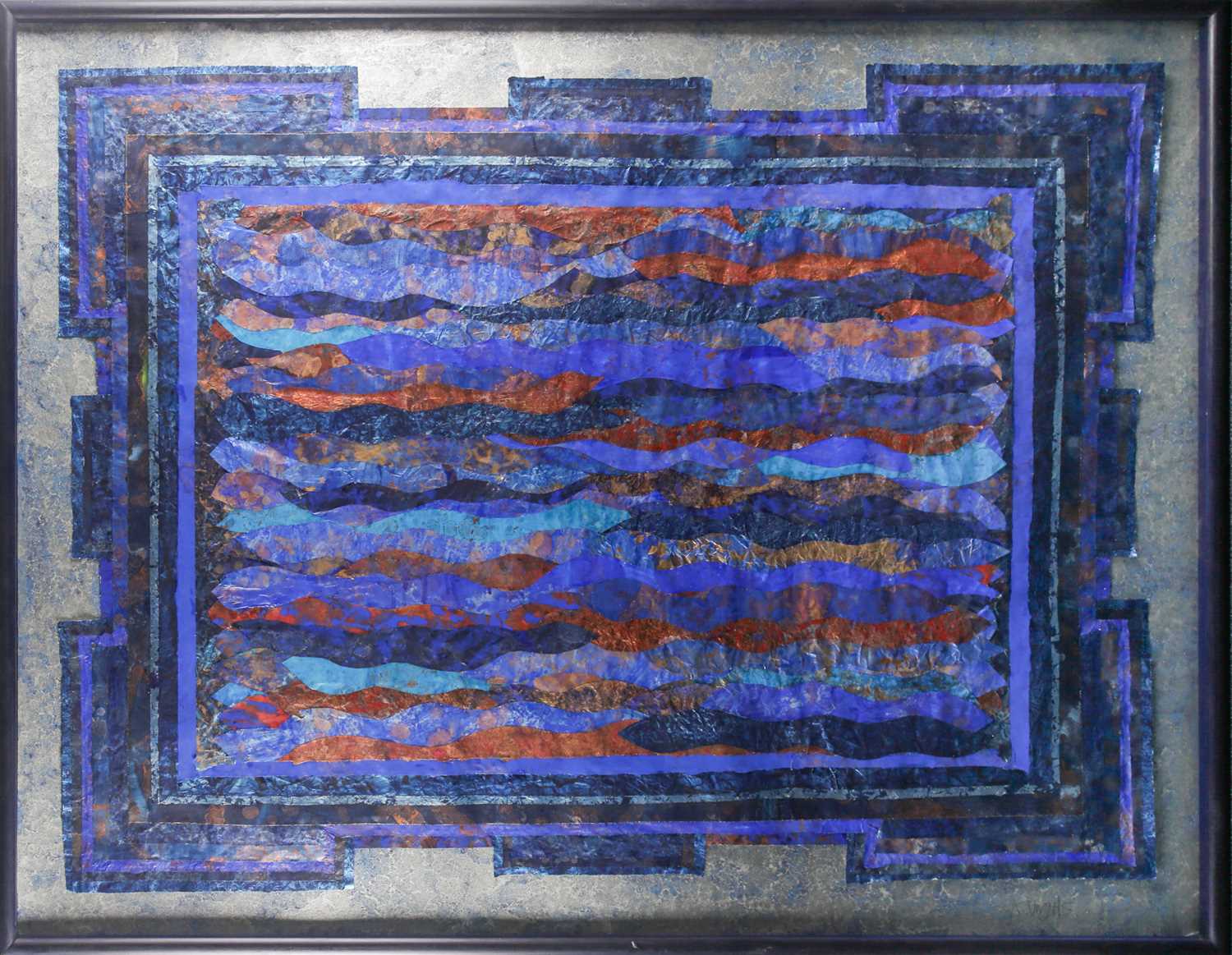 † Katherine Virgil, Alchemy of Krishna, mixed media, label verso, 106 cm x 135 cm.