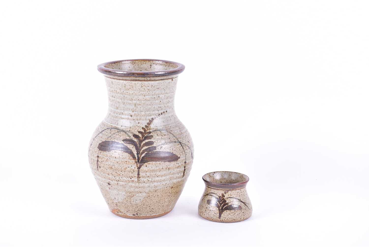 David Leach (1911-2005), a Lowerdown Pottery stoneware vase, of baluster form with flared rim,