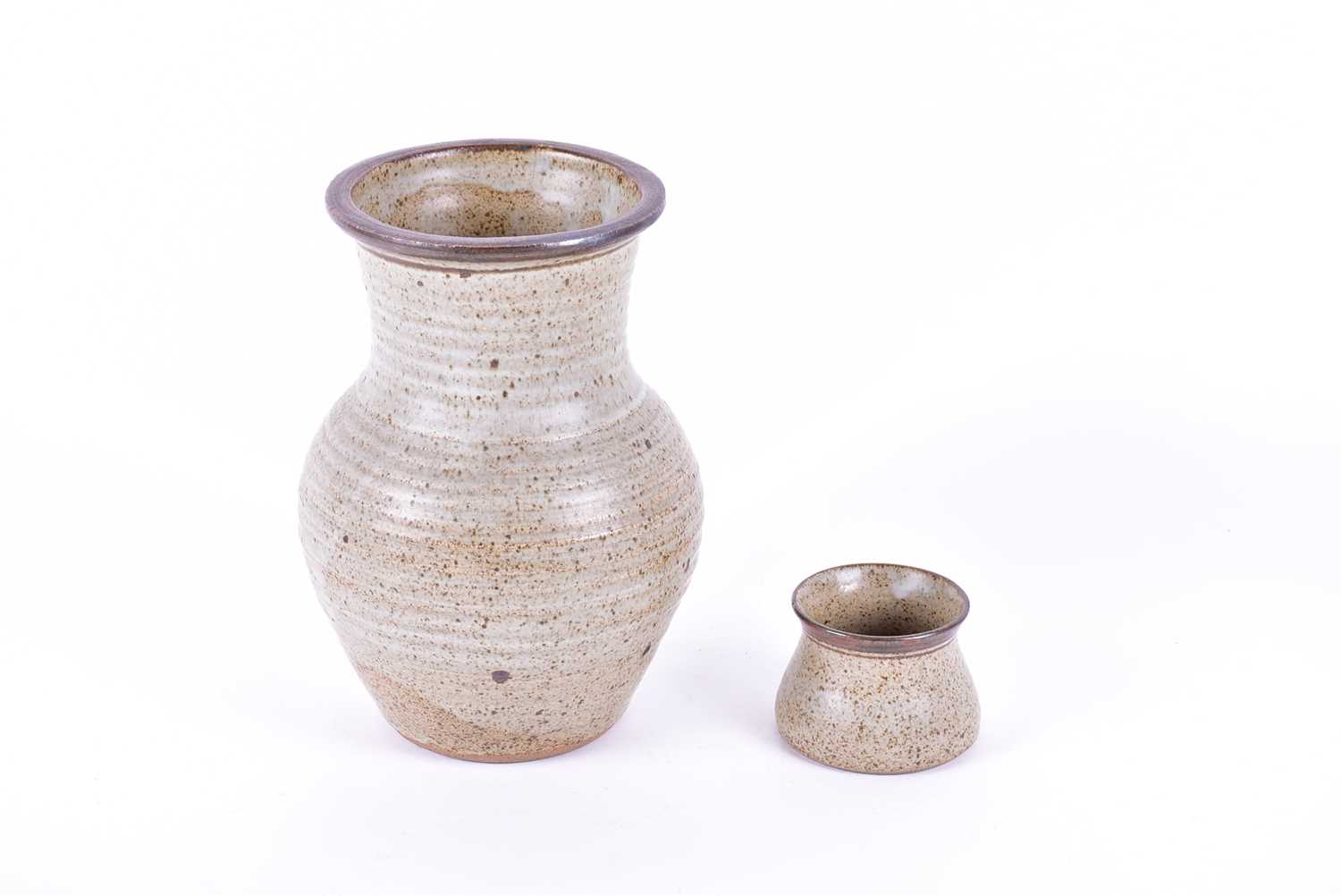 David Leach (1911-2005), a Lowerdown Pottery stoneware vase, of baluster form with flared rim, - Image 6 of 7