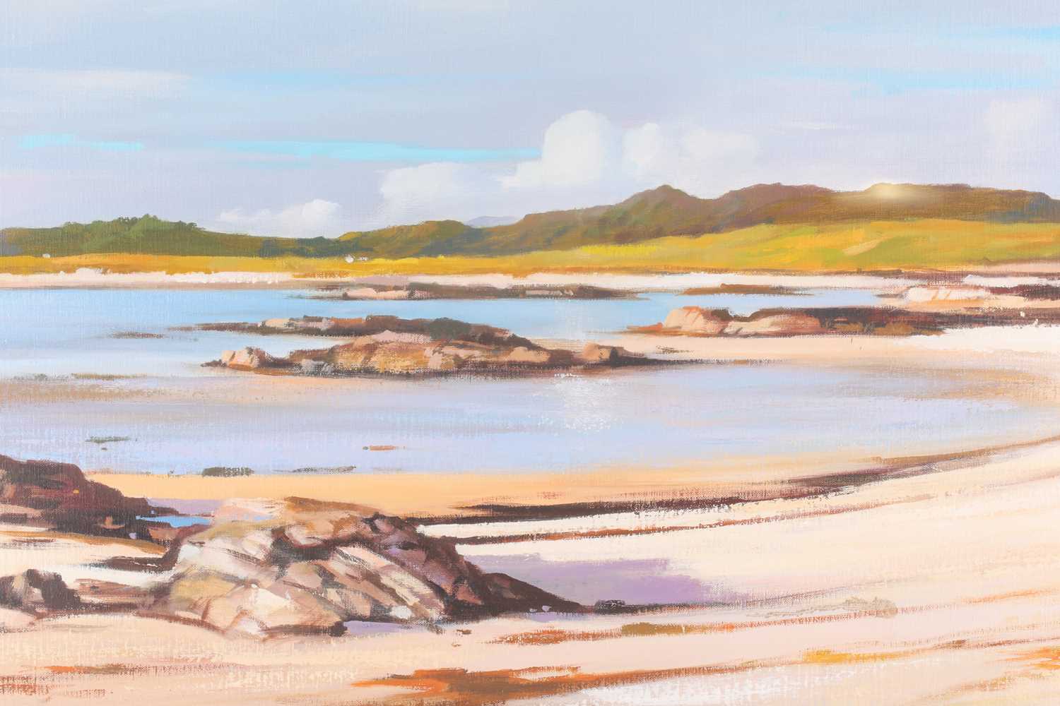 † Alister Thomson, (Scottish. B. 1929), Traigh Bay, oil on canvas, signed lower right, 56 cm x 76 - Image 5 of 5