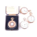 A gold plated Elgin pocket watch, numbered 27927185, enamel dial with Roman numerals and second