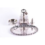 A Victorian circular silver footed bowl. London 1866 no maker recorded. With a spiral moulded