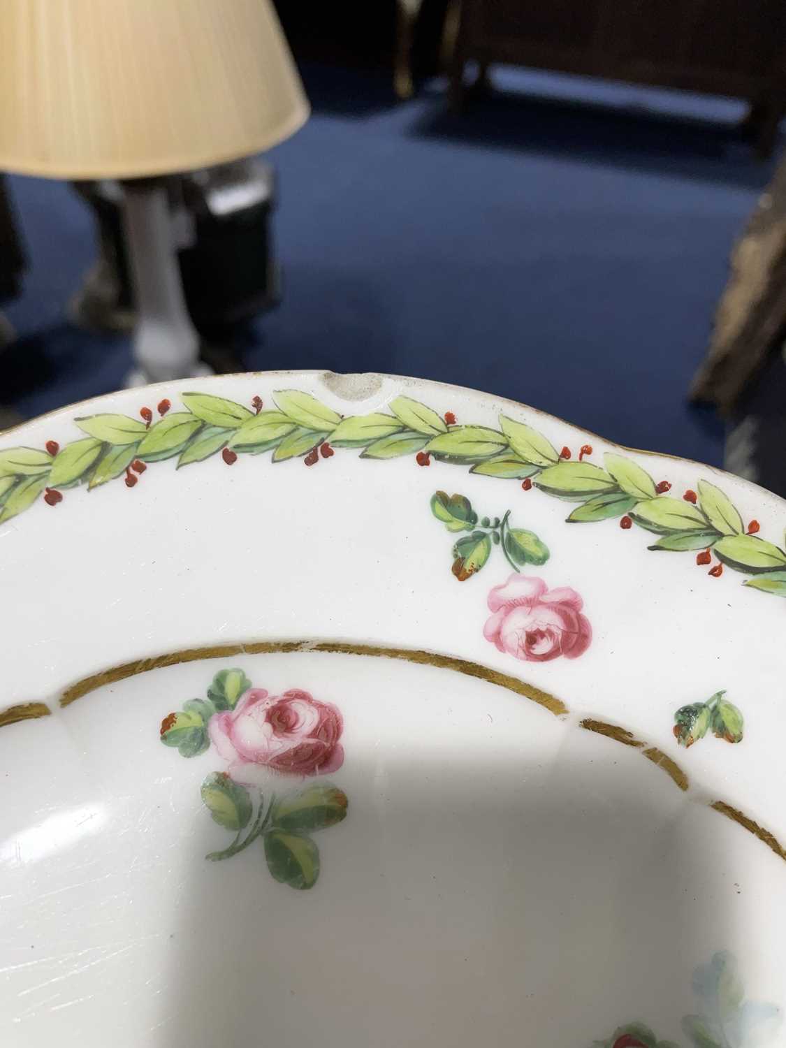 A set of six 18th century Sevres porcelain cabinet plates, with hand-painted rose decoration, within - Image 16 of 40