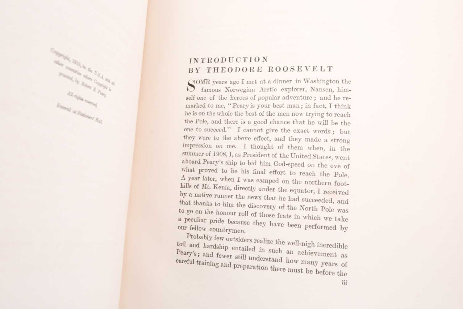 Peary (Robert E.), The North Pole, London: Hodder and Stoughton, 1910, 1st edition, 4to, Edition - Image 4 of 10