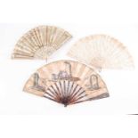 Three late 19th/early 20th century fans, in tortoiseshell (x1) and mother of pearl.
