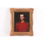 Early 19th-century British school, a portrait of a gentleman in military uniform, unsigned oil on