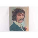 W Wilkinson (20th century), a head and shoulders portrait of Peter Wyngarde (1927-2018), the actor