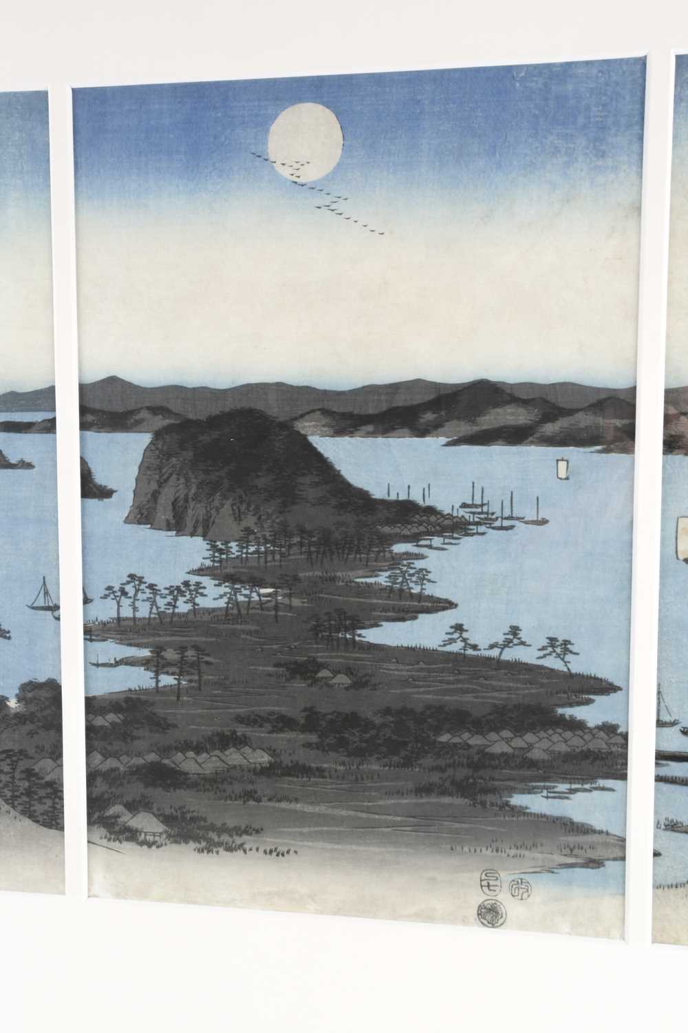 After Utagawa Hiroshige (Japanese, 1797 - 1858), ' Evening View of the Eight Famous Sites at - Image 4 of 19