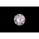 An unmounted round brilliant-cut diamond, of approximately 1.0 carats, approximate colour and