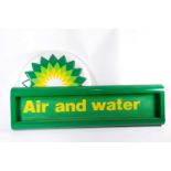 A BP (British Petroleum) plastic forecourt illuminated advertising totem/ sign together with a BP "