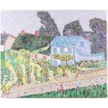 Iulian Atomei (contemporary), 'Vineyard Farmhouse at Saint-Maurice', 2020, oil on canvas, signed