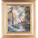 Ronald Ossory Dunlop RA (1894-1973) Irish, 'Sunlight on the Stream', c.1966, oil on canvas, signed