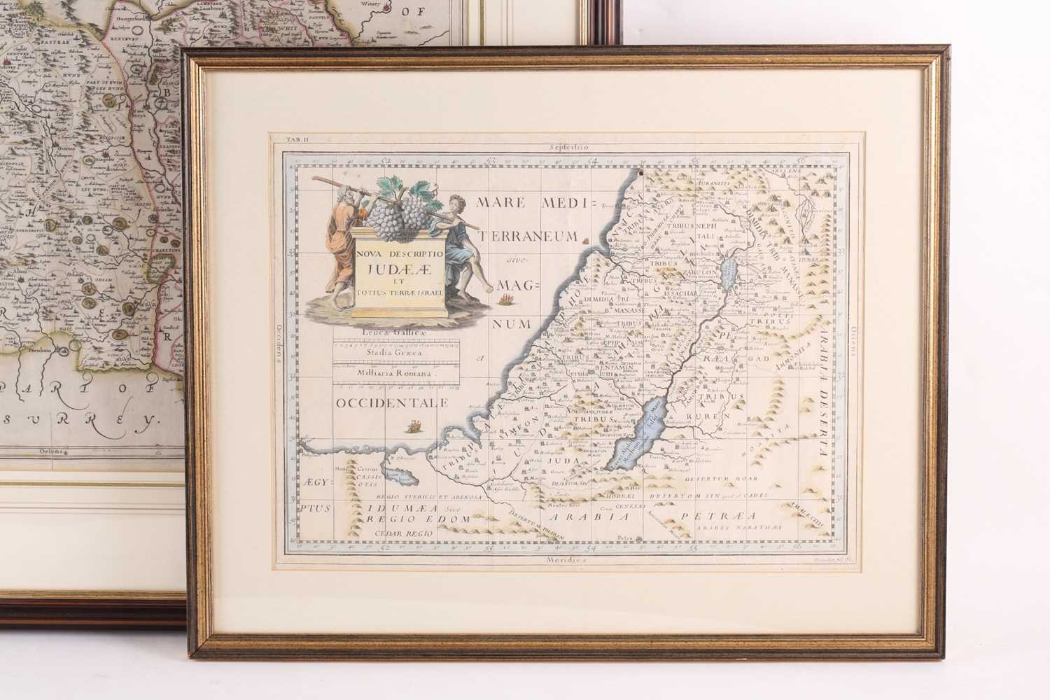 Jansson (Jan), a mid-17th Century hand-coloured map, 'Hantoniae Comitatus Cum Bercheria' (Map of - Image 2 of 5