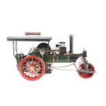 Maxwell-Hemmens, an 1" live steam scale model of a steam roller with a brass plaque bearing the