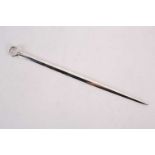 A Victorian silver meat skewer, London 1859 by George Adam, 30.5 cm, 3 ozt.