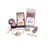 A collection of jewellery and paste jewellery including an old brilliant-cut diamond-set bar brooch,