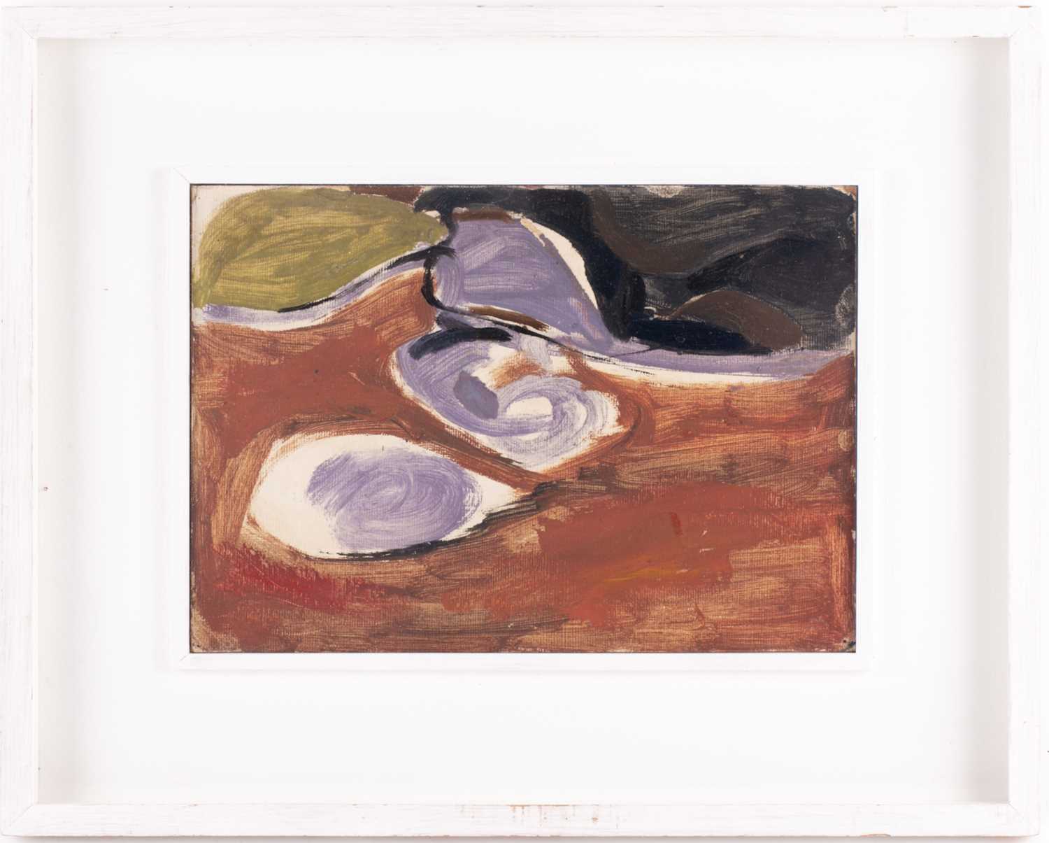 Clifford Fishwick (1923-1997), ‘Abstract - Rocks’, oil on canvas laid on board, signed verso, 17.5