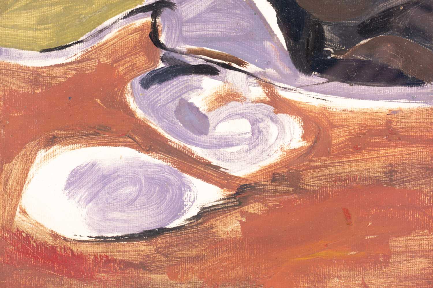 Clifford Fishwick (1923-1997), ‘Abstract - Rocks’, oil on canvas laid on board, signed verso, 17.5 - Image 4 of 4