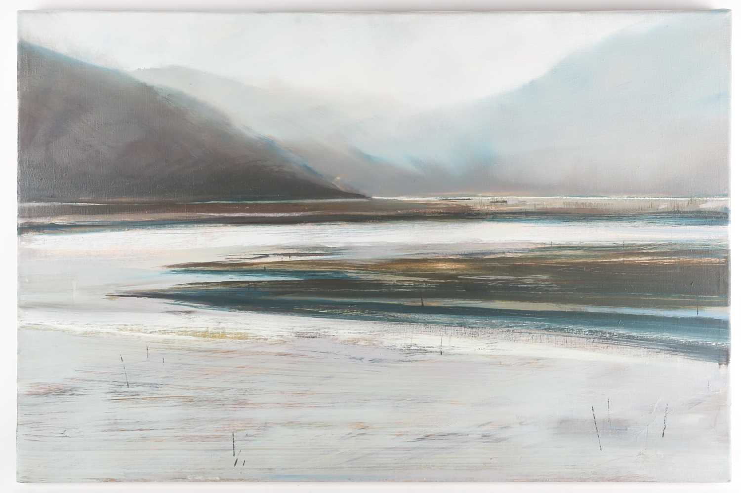 Katherine W Hardy (20th/21st cenutry), an Irish landscape, 2009, unframed oil on canvas, signed