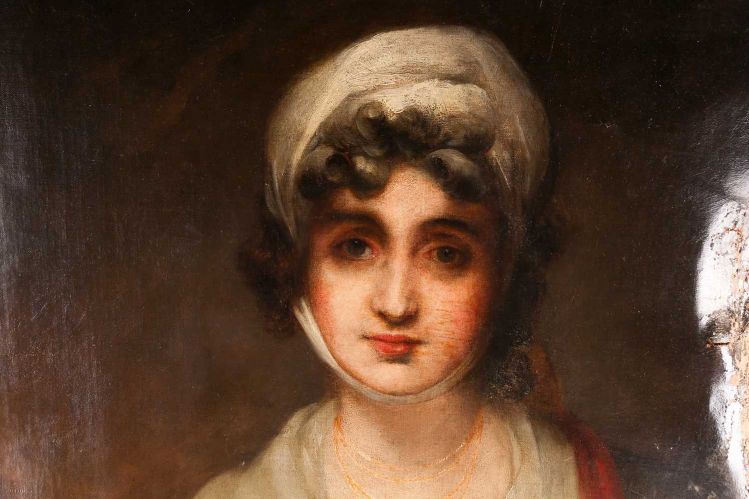 Follower of Thomas Lawrence (1769-1830), a head and shoulders portrait of Sarah Siddons (1755-1831), - Image 4 of 7