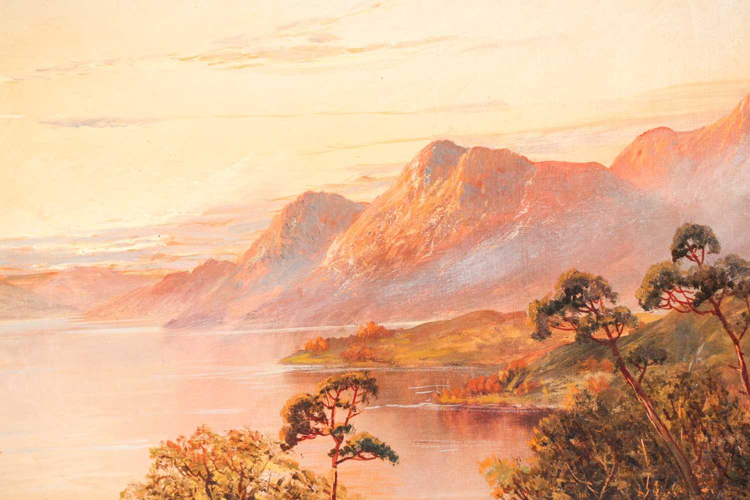 Francis E Jamieson (1895-1950) British, a Scottish Highland landscape at sunset, oil on canvas, - Image 2 of 5