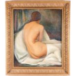 Albert-Edouard Chazalviel (19th/20th century), study of a female nude, oil on canvas, signed to