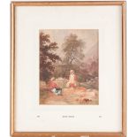 Joshua Cristall (1767-1847), 'Rustic Scene' two children in a landscape, watercolour, 23 cm x 18.5