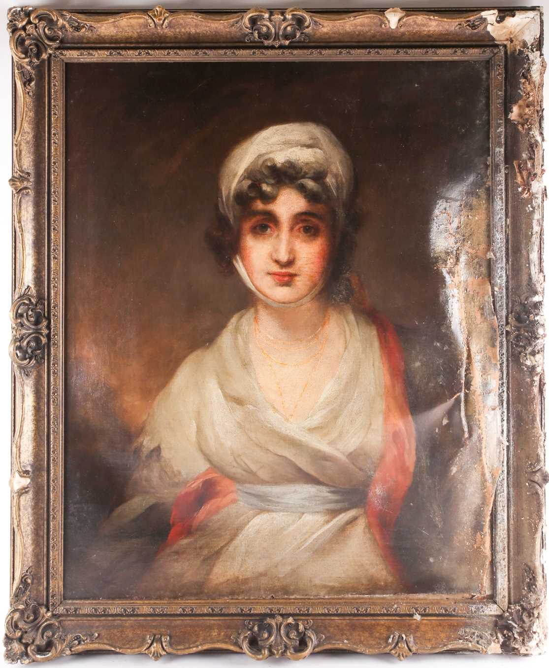 Follower of Thomas Lawrence (1769-1830), a head and shoulders portrait of Sarah Siddons (1755-1831),