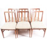 A "mid century" set of six teakwood dining chairs probably by John Herbert for Youngers Ltd (