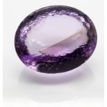 Großer Amethyst, 129 ct. Oval facettiert. Lavendelfarben, so genanntes "Rose de Franc