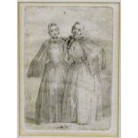 Chodowiecki, Daniel Nikolaus (1726 Danzig - Berlin 1801) "Desmoiselles Quantin". Kupfe