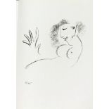 Chagall, Marc (1887 Witebsk- Paul de Vence 1985) "Un rose glacée", Blatt aus "Hommage