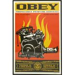 Fairey, Shepard "Obey" (geb. 1970 Charleston) "OBEY - Propaganda Printing Service", so