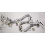 Jere, Curtis (Los Angeles/USA um 1979) Wandskulptur "Musical Notes". Messing, teils du