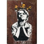 Dolk (geb. 1979 Bergen/Norwegen) eigentlich Dolk Lundgren "Praying Boy". Spraypaint (S