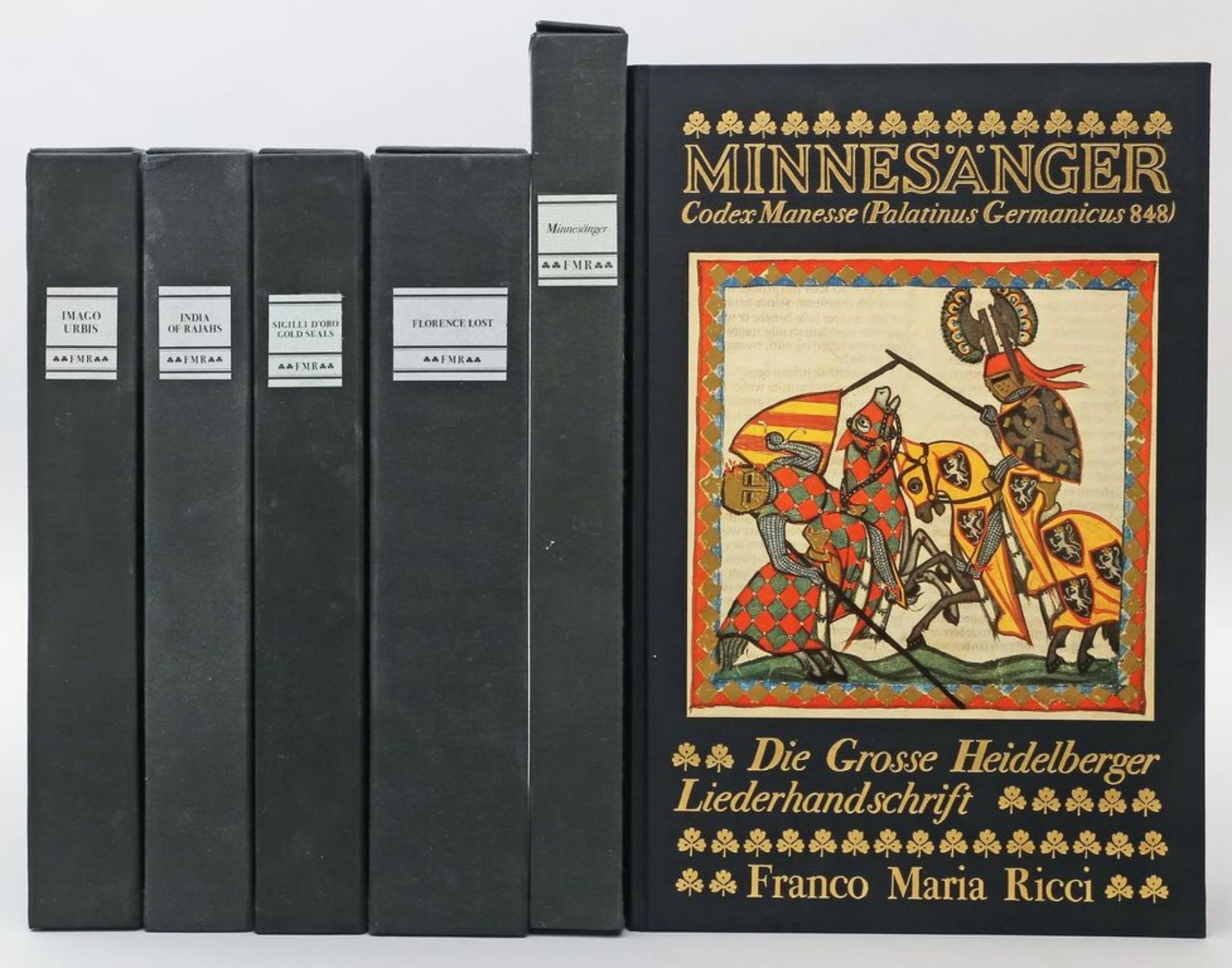 5 Bände "FMR". Zu den Themen: Minnesänger, India of Rajahs, Gold Seals, Florence Los