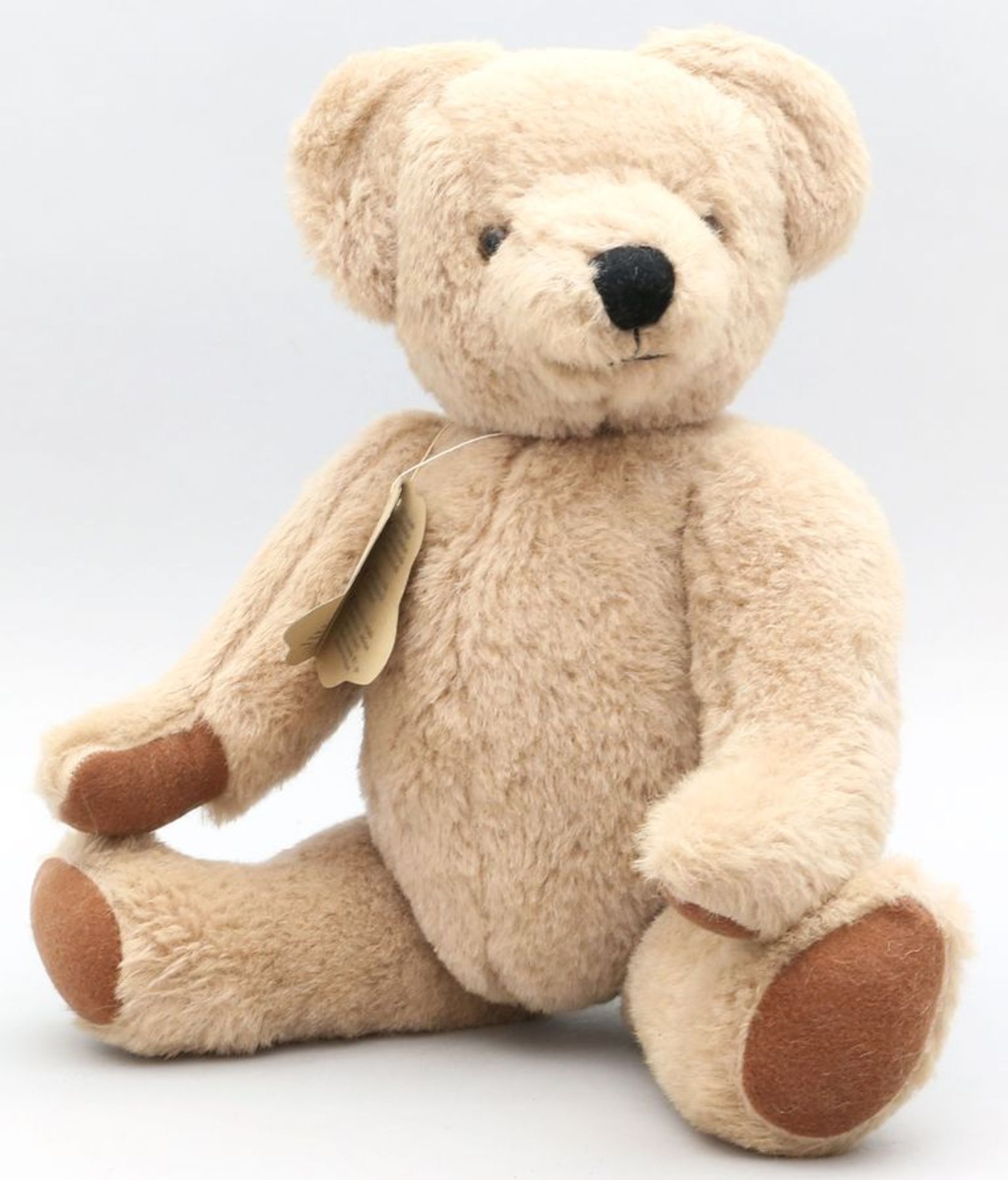 Kallisto-Teddy "Laurel mit Stimme". Brauner Mohair. Drehkopf, gegliedert mit Scheibeng