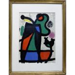 Miró, Joan (1893 Barcelona - Palma 1983) "Derrière le mirroir". Farblithographie/Papier. PP.-