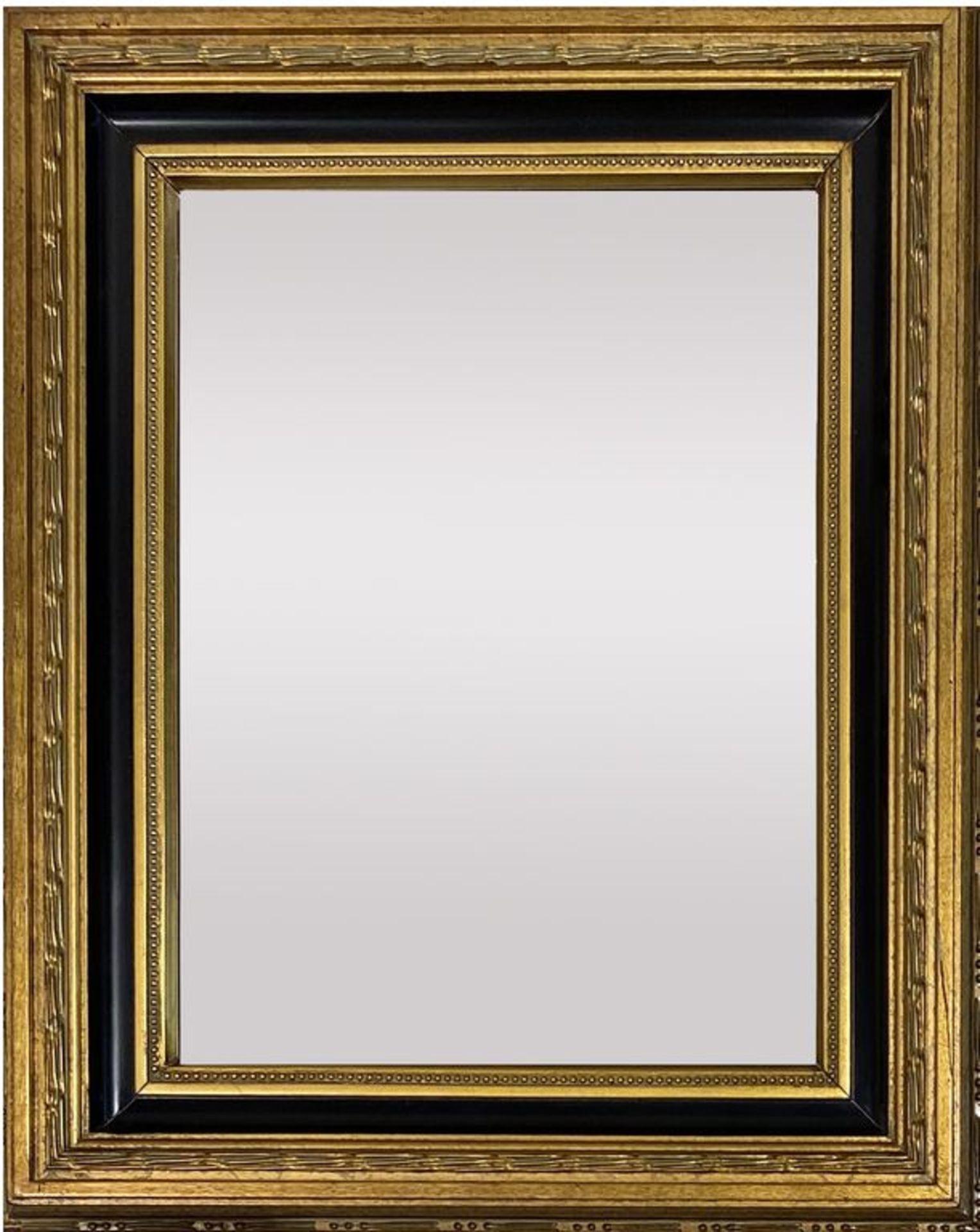 Paar kleine und zwei einzelne Prunkspiegel. Holz/Stuck, vergoldet bzw. schwarz gelackt. Abweichende  - Bild 2 aus 3