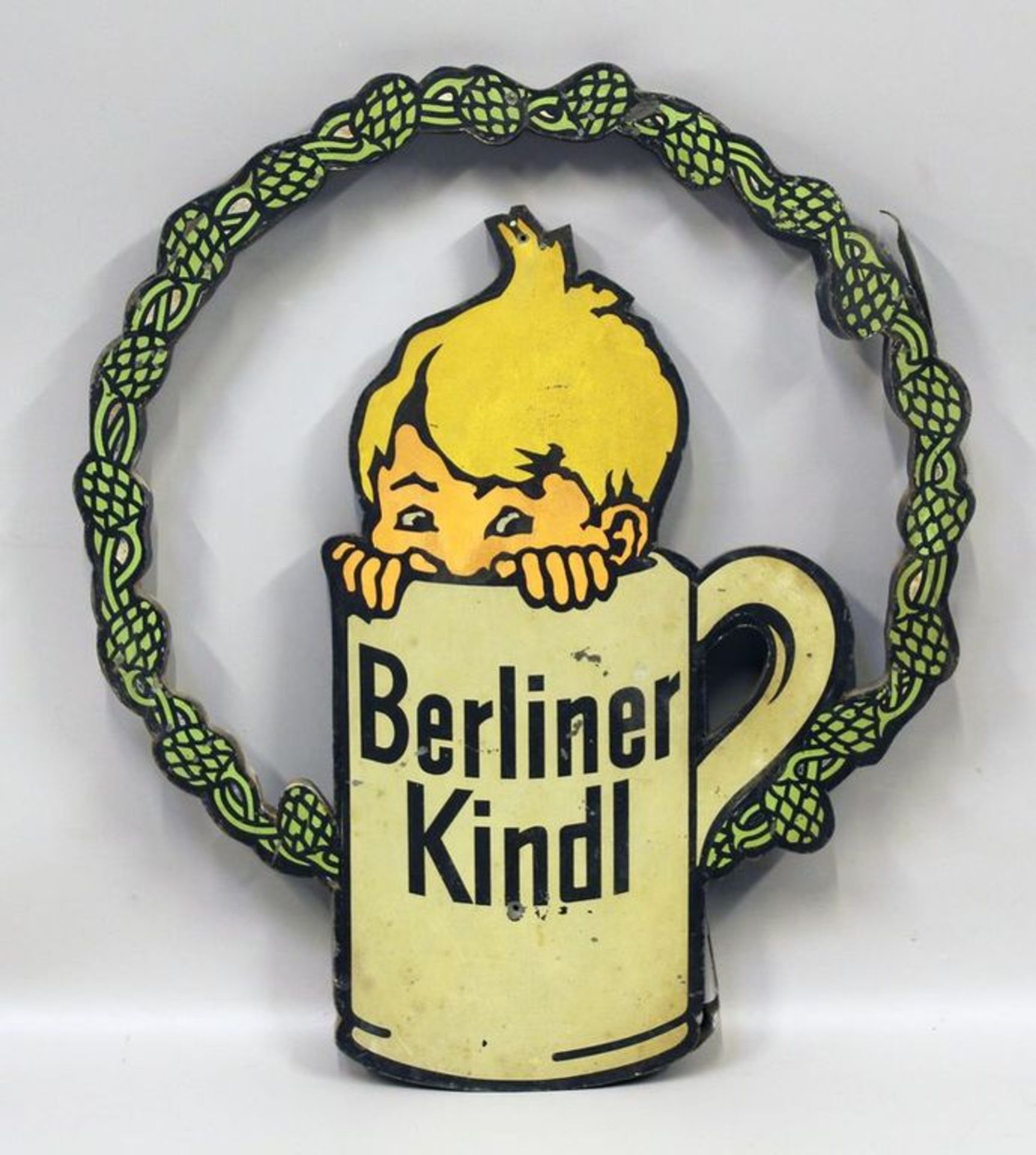 Blechschild "Berliner Kindl".