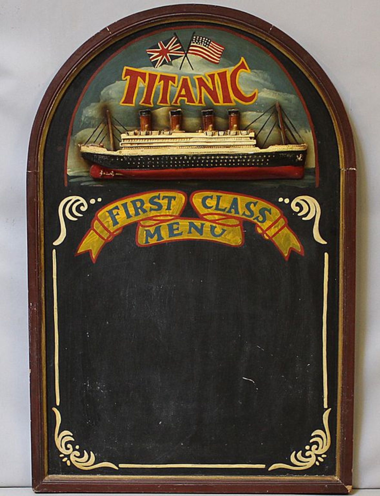 Tafel "TITANIC First Class Menu".