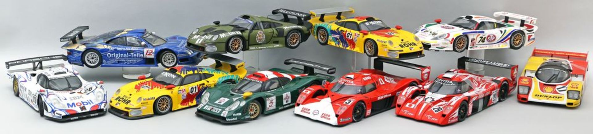 10 Modellautos von Rennwagen, Le-Mans.