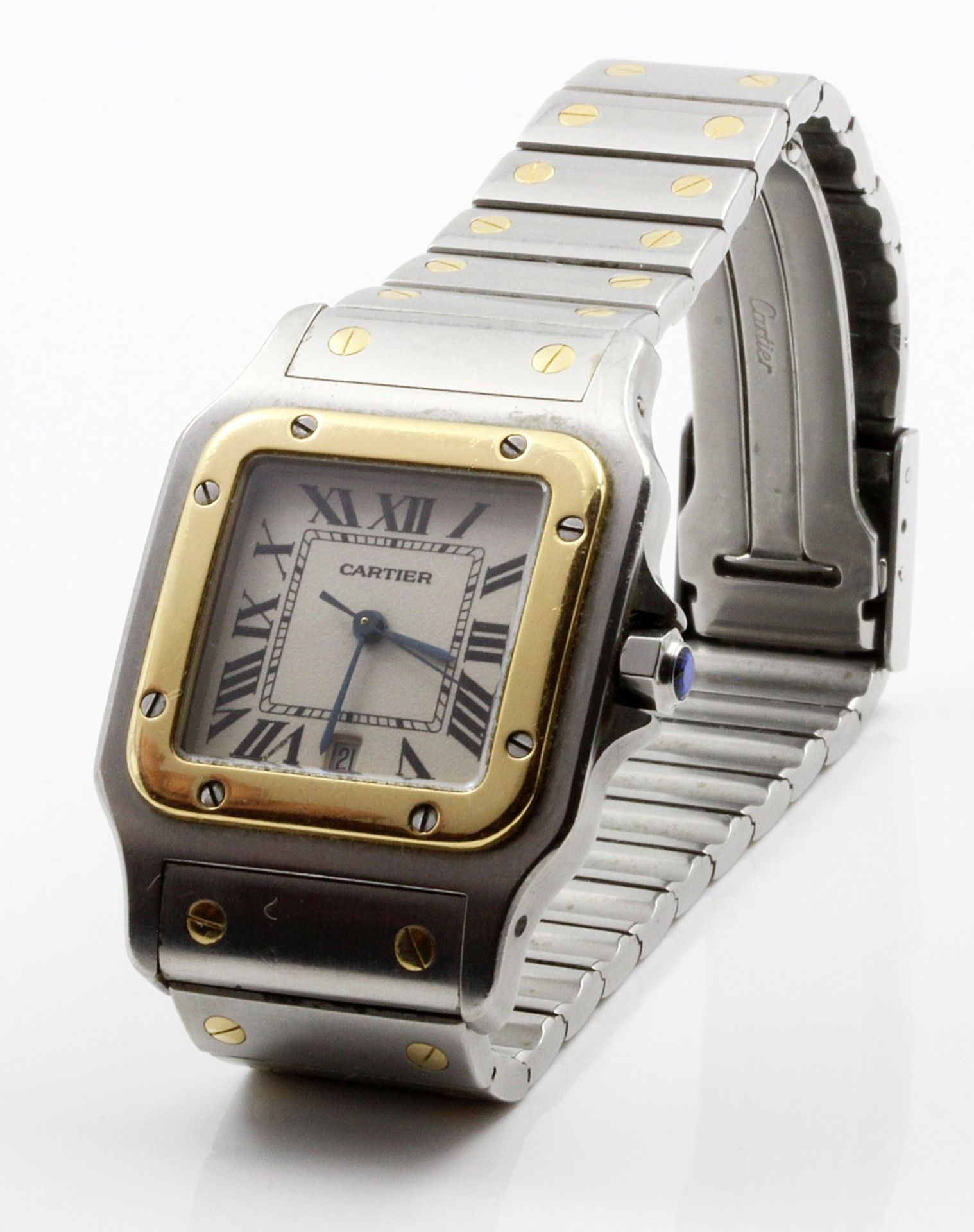 Herrenarmbanduhr "Cartier Santos Galbee".