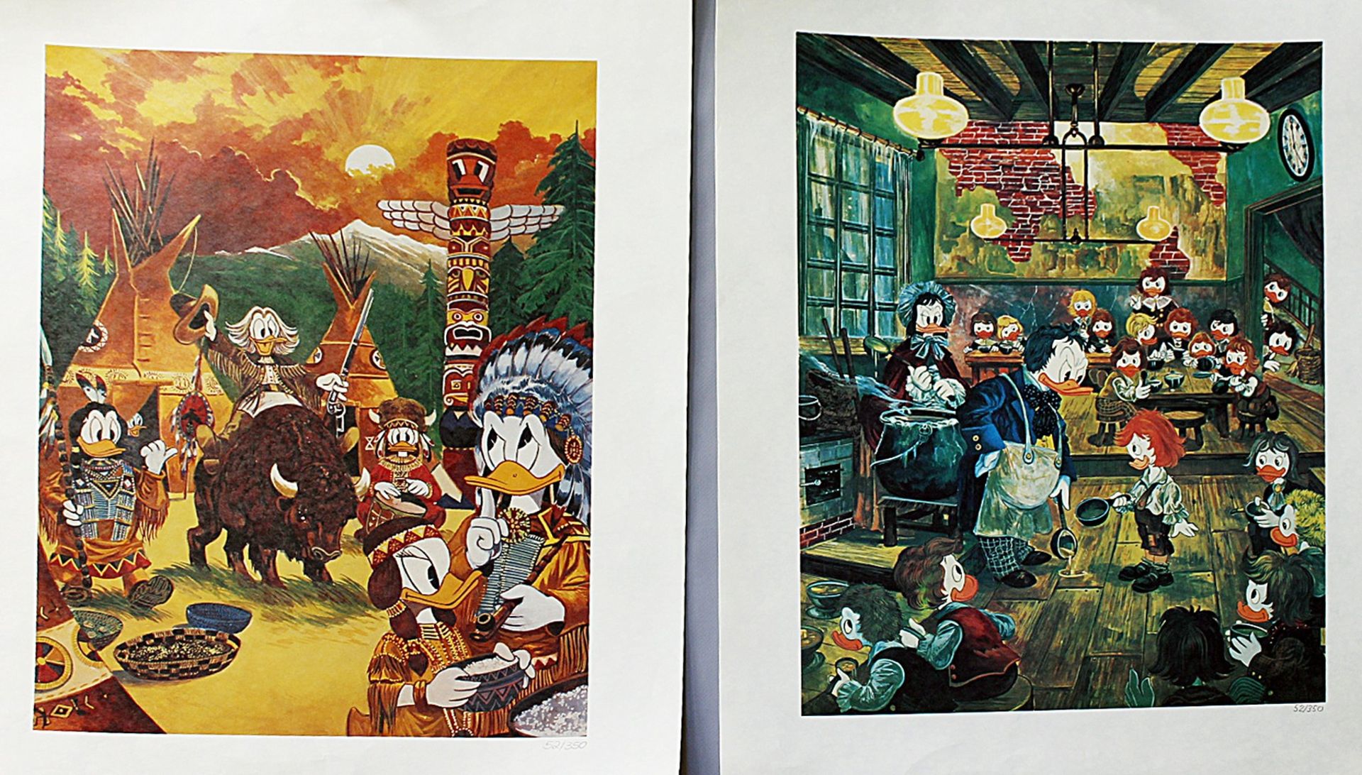 2 Graphiken "Disneys Donald Duck":