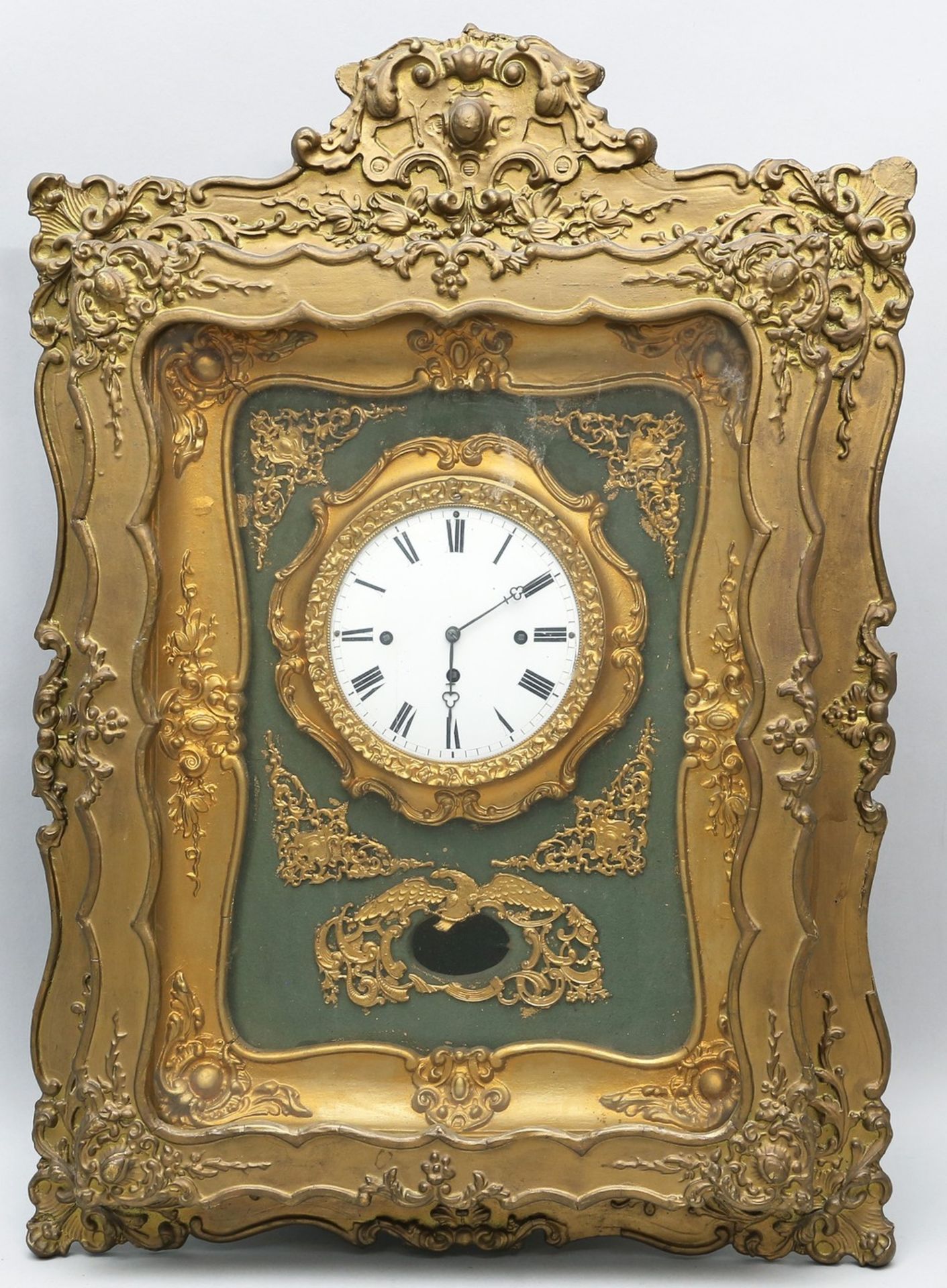 Biedermeier-Rahmenuhr.