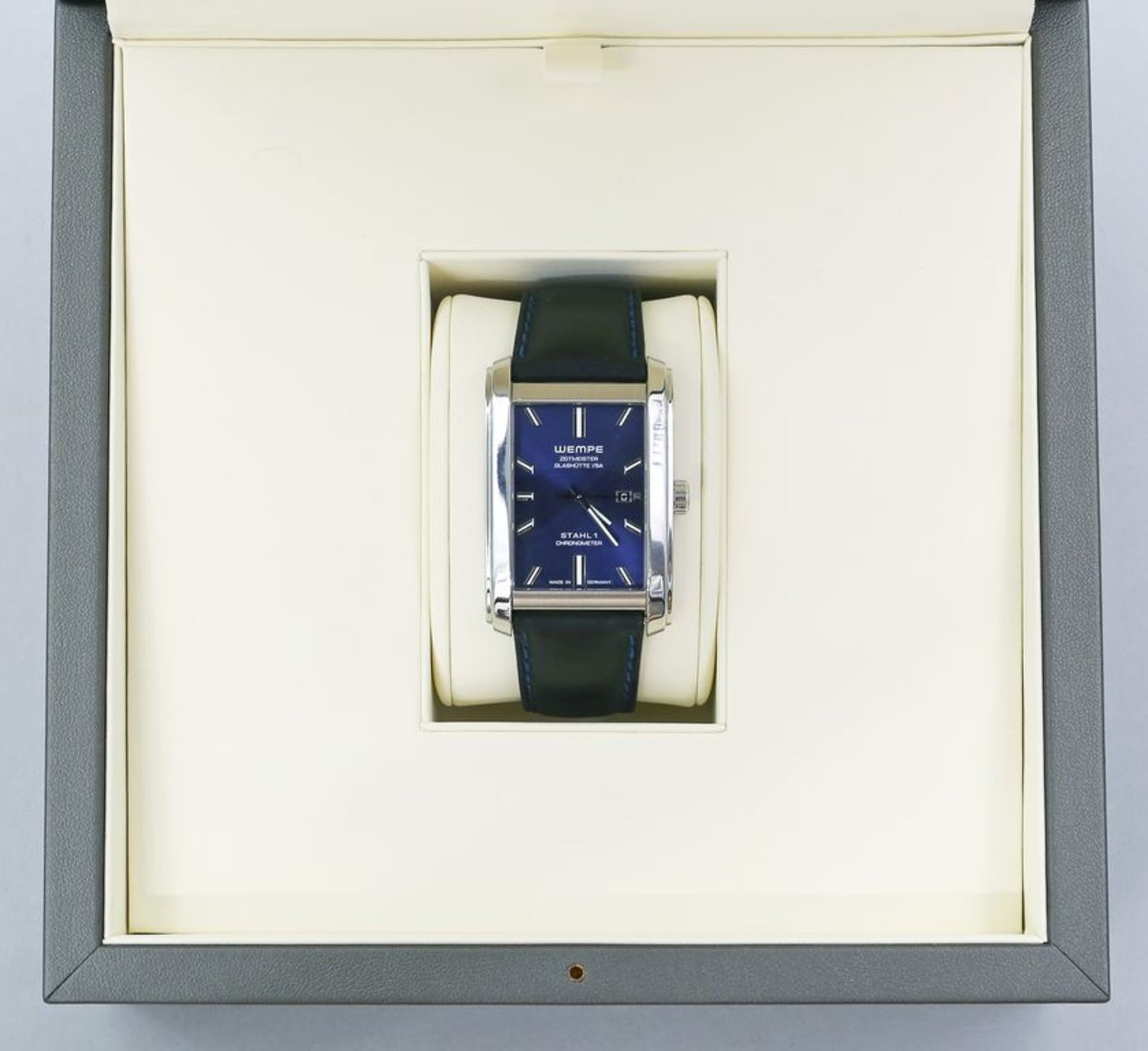 Limitierter Herrenchronometer "STAHL 1 Grönemeyer", Wempe/Glashütte. Edelstahlgehäuse.