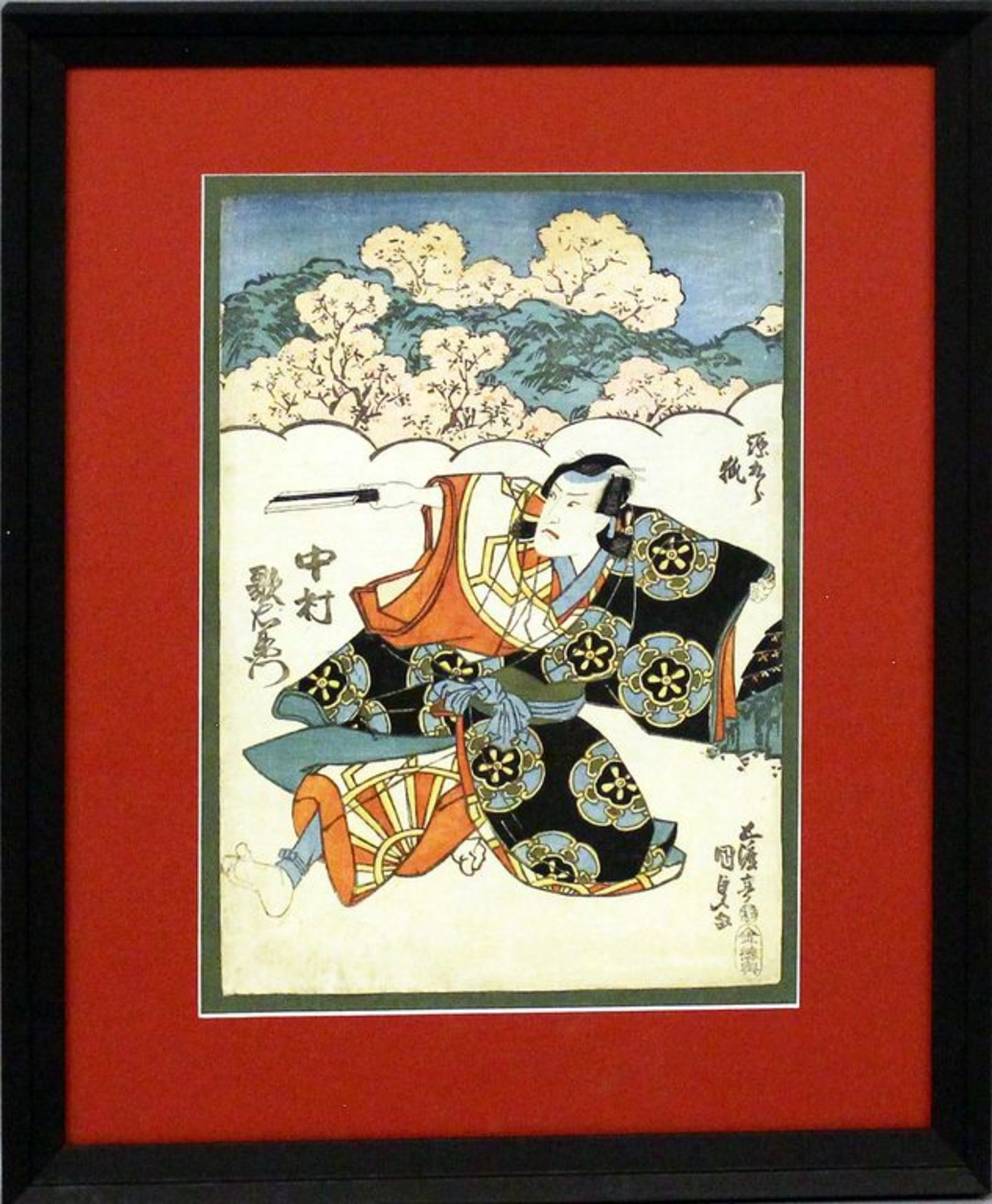 Kunisada, Gototei (1786 Japan 1865) "Schauspieler Nakamura Utaemon". Farbholzschnitt (